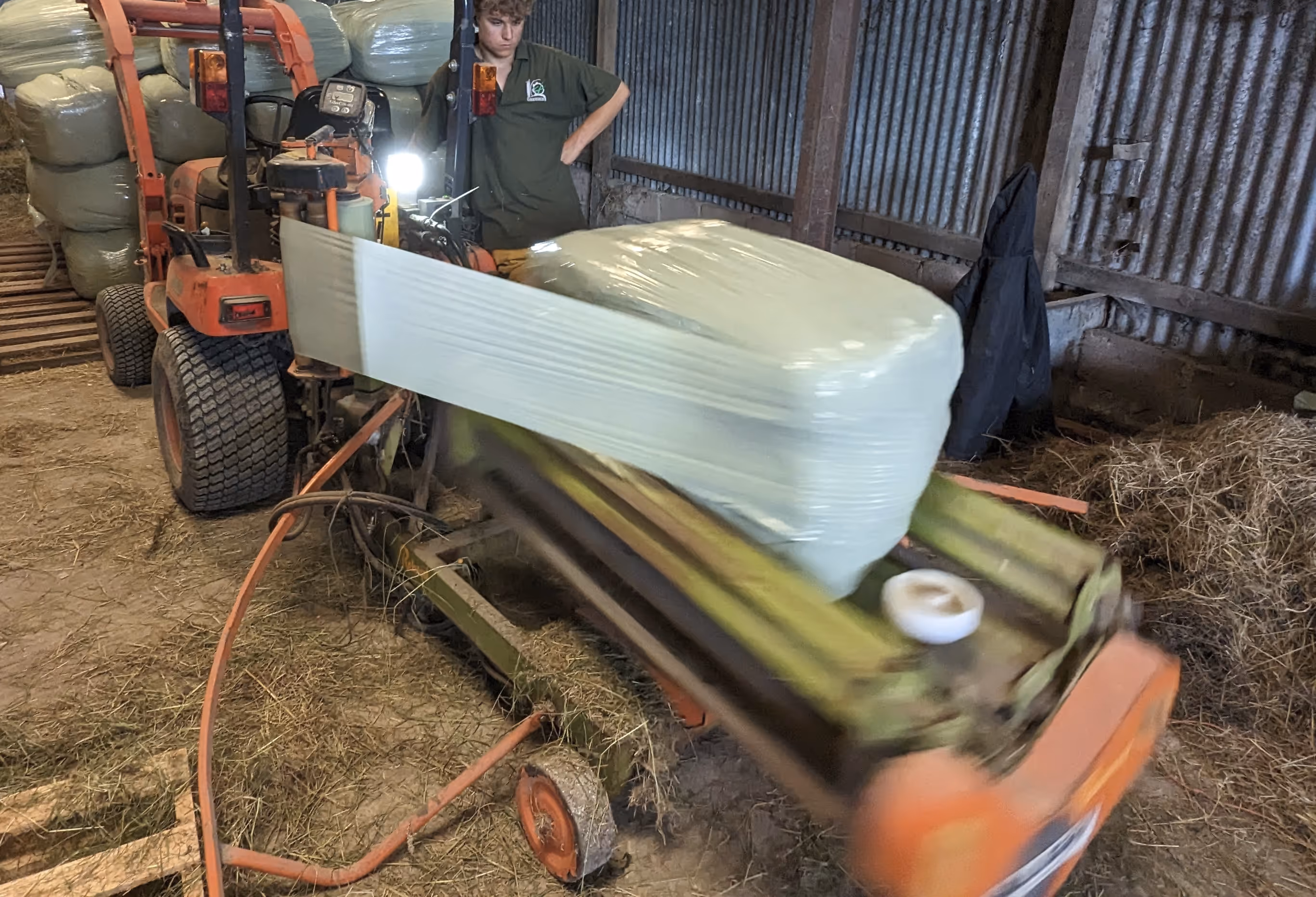 small bale wrapping