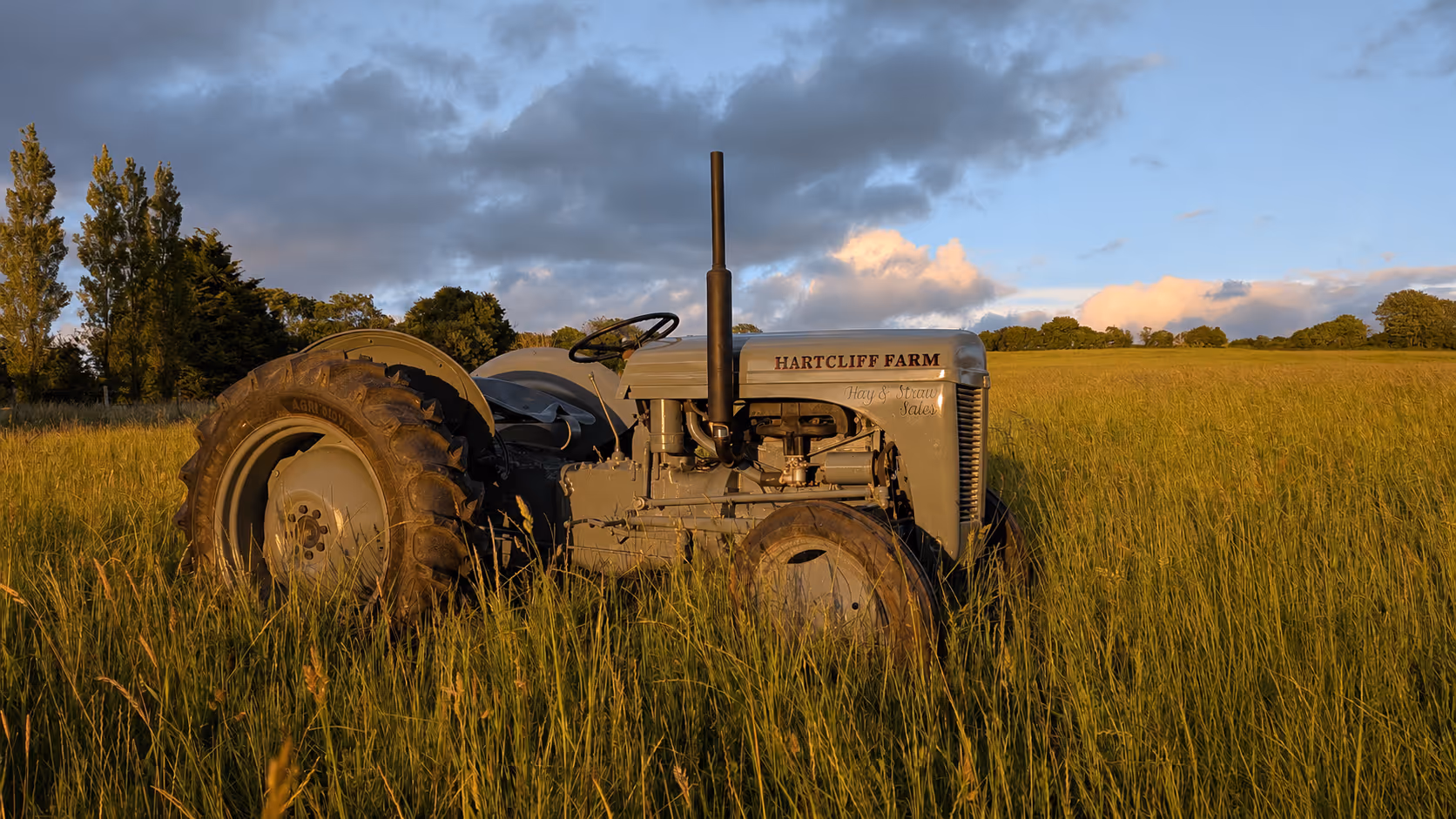the hartcliff farm ferguson at sunset
